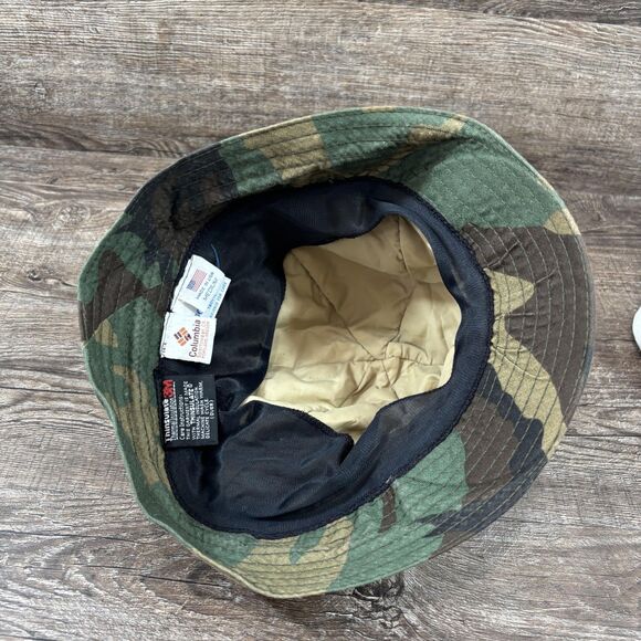 VINTAGE Columbia Hat Bucket Fitted Mens Medium Camo GORE-TEX Thinsulate 80s - Picture 5 of 10